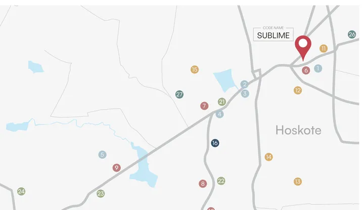 Assetz Sublime Hoskote location map Assetz Sublime Hoskote location map